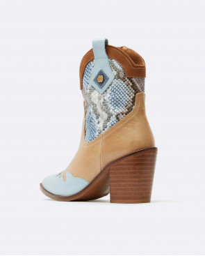BOTIN COW NAPA AZUL TRICOLOR 2