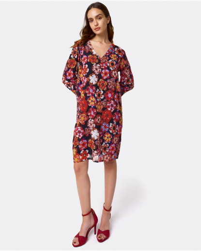 VESTIDO MINI MANGA LARGA PEDRERIA...