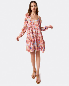 VESTIDO MINI VOLANTES CREP...