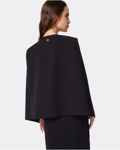 CHAQUETA CAPA CREP NEGRO