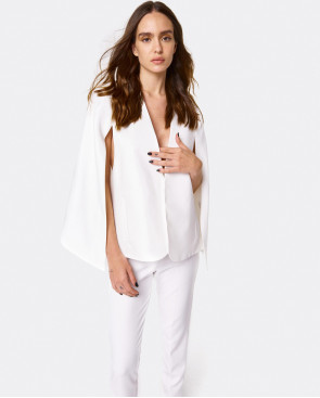 CHAQUETA CAPA CREP BLANCO