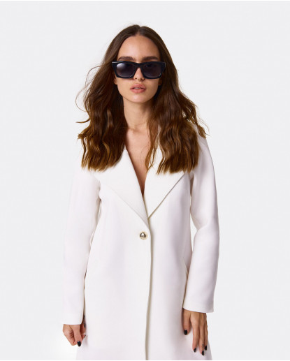 ABRIGO BLAZER NEOPRENO BLANCO