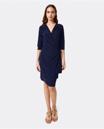 VESTIDO CRUZADO PUNTO MARINO