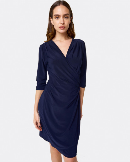 VESTIDO CRUZADO PUNTO MARINO
