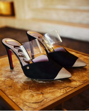 MULE TACON ULTRASUEDE NEGRO