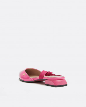MULE CINTAS CHAROL FUCSIA 2