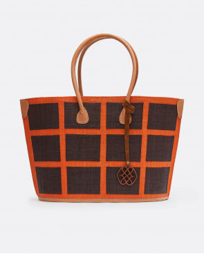 BOLSO RAFIA NARANJA