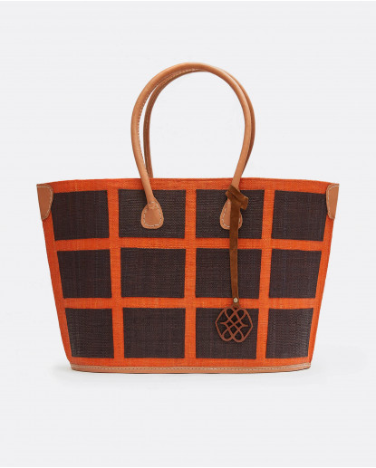 BOLSO RAFIA NARANJA