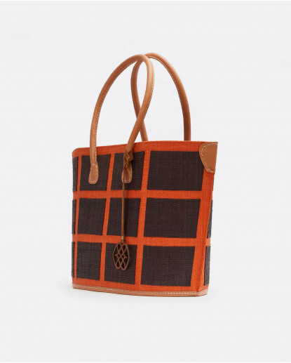 BOLSO RAFIA NARANJA