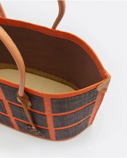 BOLSO RAFIA NARANJA