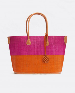 BOLSO RAFIA FUCSIA