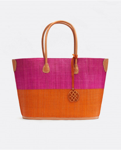 BOLSO RAFIA FUCSIA