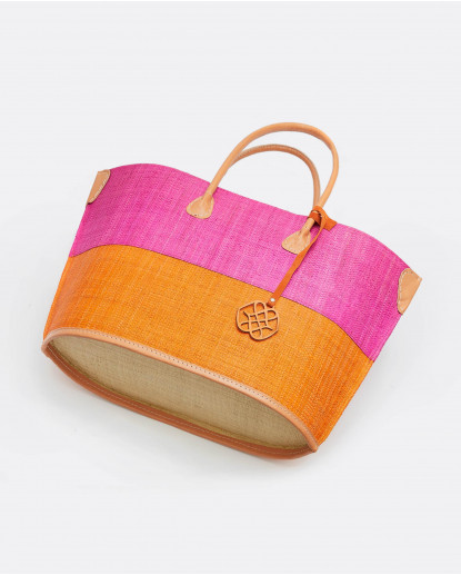 BOLSO RAFIA FUCSIA