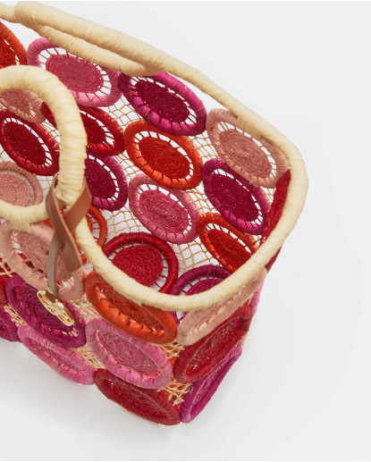 CESTAS MIMBRE FUCSIA