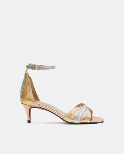 SANDALIA GEOMETRICA TACON MEDIO NAPA...