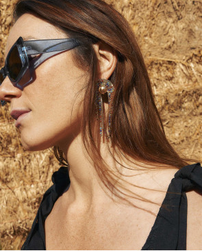 PENDIENTES LARGOS PIEDRAS...