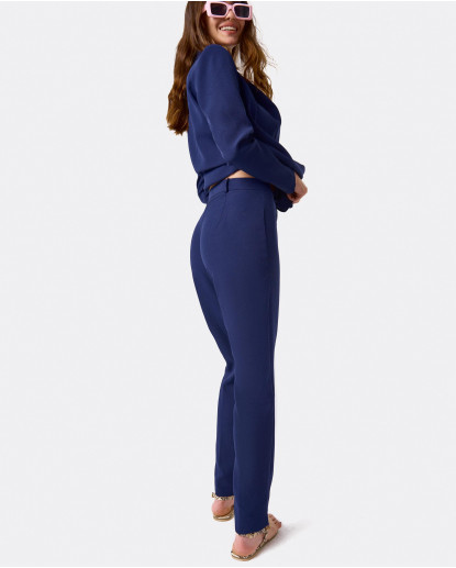 PANTALON LOLA CREP MARINO