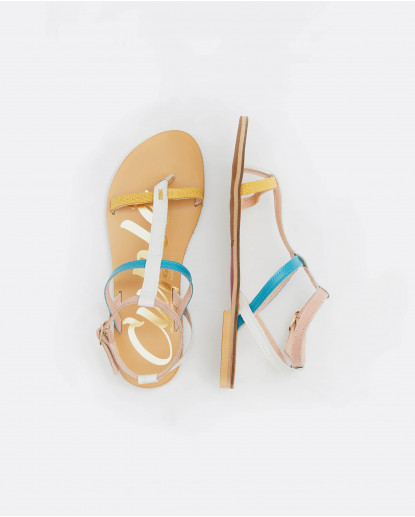 SANDALIA ROMANA MULTI SERRAJE AMARILLO