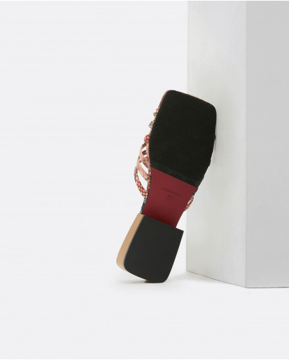 SANDALIA TIRAS CRUZADAS SERPIENTE...