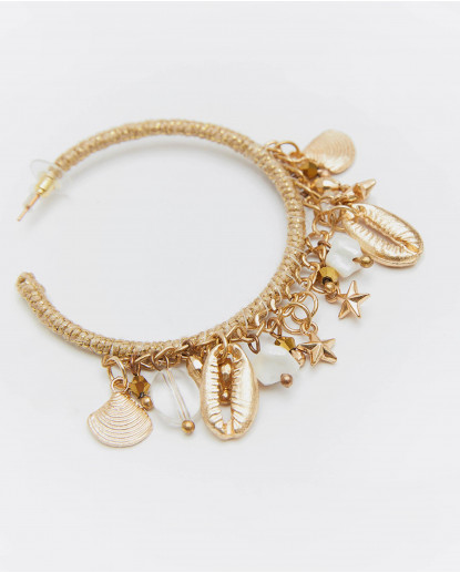 PENDIENTE ARO COLGANTES METAL ORO