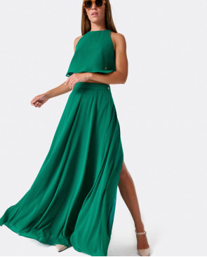 MAXI FALDA PAREO GASA VERDE