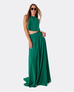 MAXI FALDA PAREO GASA VERDE 2