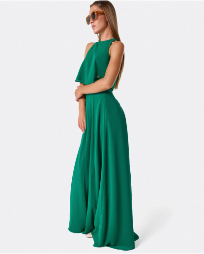 MAXI FALDA PAREO GASA VERDE