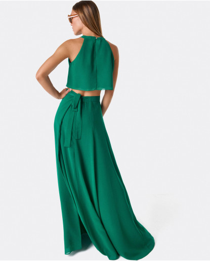 TOP DESMANGADO GASA VERDE