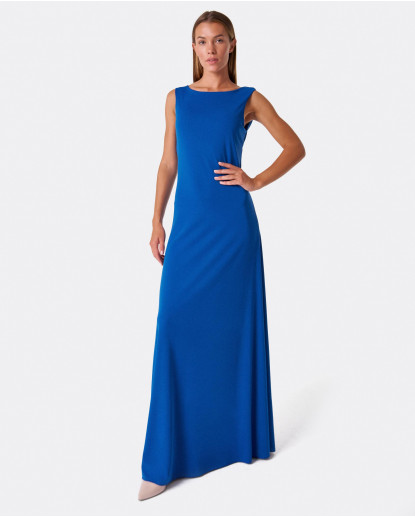 MAXI VESTIDO PUNTO CIRCULAR AZUL