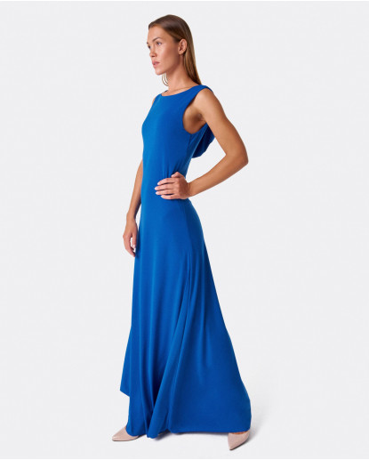 MAXI VESTIDO PUNTO CIRCULAR AZUL