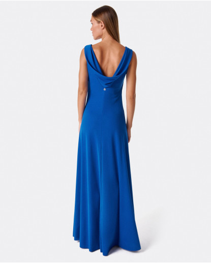 MAXI VESTIDO PUNTO CIRCULAR AZUL