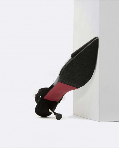 SALON DESTALONADO ULTRASUEDE NEGRO