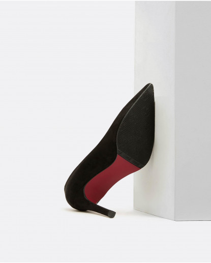 STILETTO ULTRASUEDE NEGRO