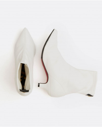 BOTIN LICRA TACON BAJO TECNOPIEL BLANCO