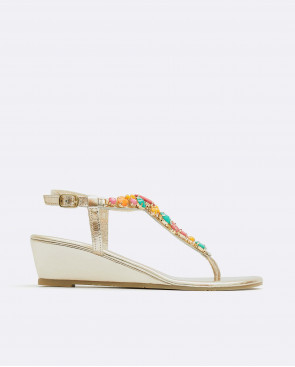 SANDALIA CUÑA ADORNO