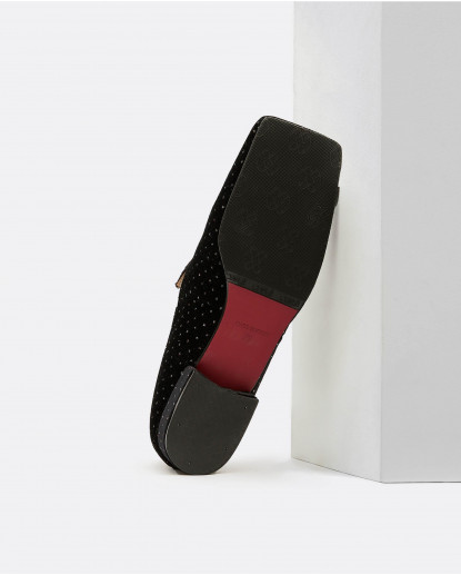 MOCASIN TERCIOPELO NEGRO