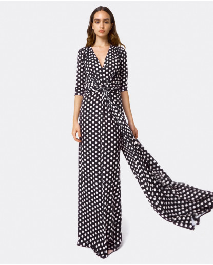 MONO  NUDO NEOPRENO LUNARES BLANCO NEGRO