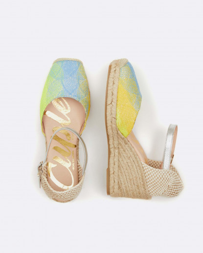 VALENCIANA CUADRADA ENCAJE FLUOR