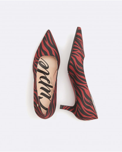 SALON T/B TEJIDO CEBRA BURDEOS