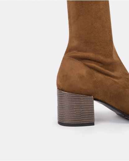 BOTA ULTRASUEDE STRECH CUERO