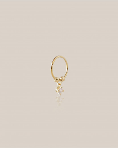 PIERCING ARO ORO CON BRILLANTE