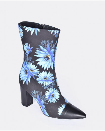 BOTINES TEJIDO FLORES