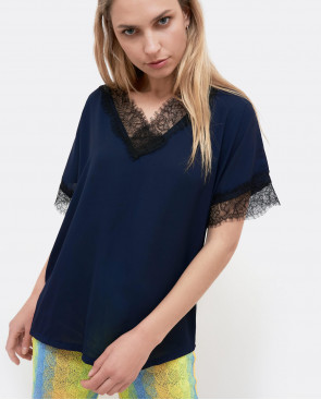 CAMISETA ESCOTE PUNTILLAS...