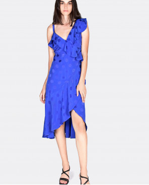 VESTIDO MIDI CON ESCOTE EN V