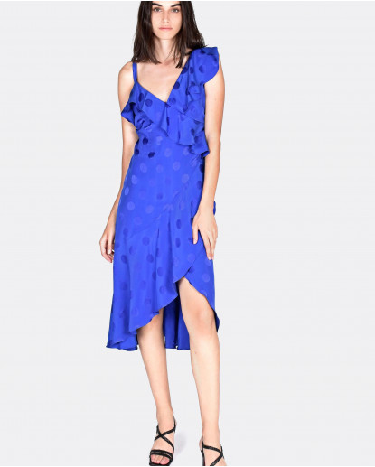 VESTIDO MIDI CON ESCOTE EN V