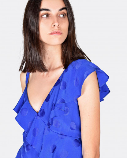 VESTIDO MIDI CON ESCOTE EN V