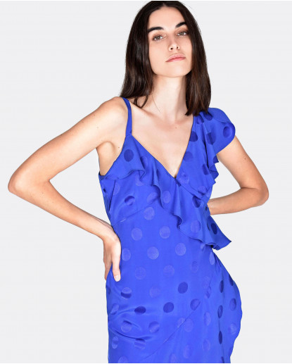 VESTIDO MIDI CON ESCOTE EN V